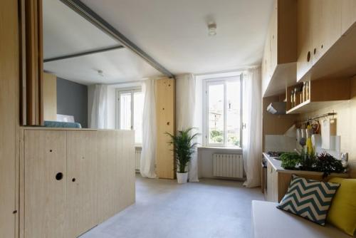 Архитекторы студии Planair представили проект квартиры - трансформера в Милане, Италия. 03