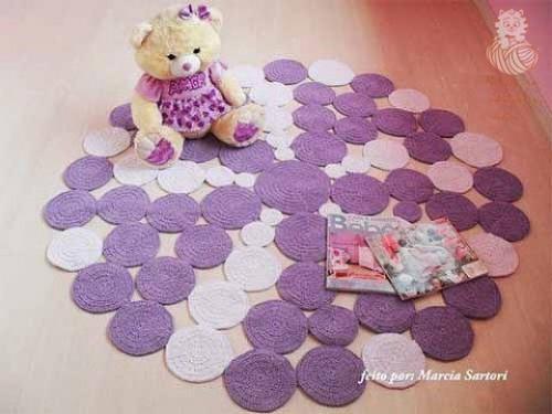 Коврики из круглых мотивов - идеи и схемы. 02