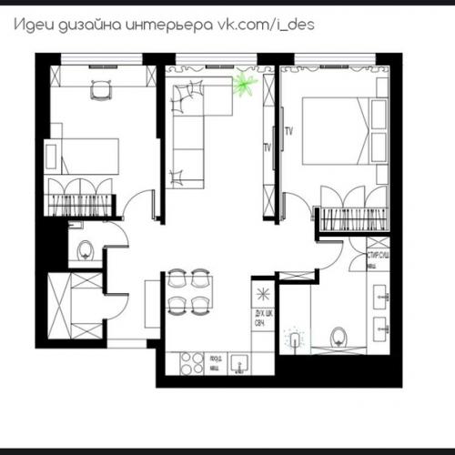 Оцените дизайн - проект 3 х комнатной квартиры. 09