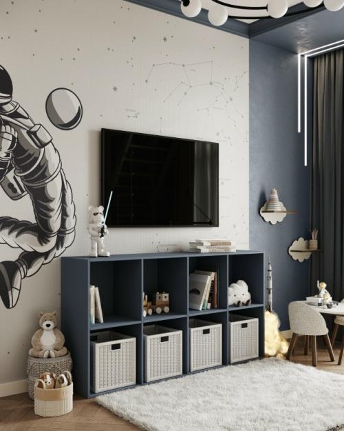 Детская спальня для маленького космонавта. 05