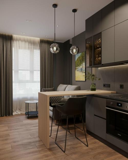 Проект 1-комнатной квартиры 34 м 2 в ЖК Селигер сити в Москве. 04