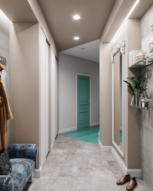 Гостиная и прихожая в проекте ботаника. 03