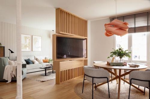 Уютный дизайн интерьера просторной кухни - гостиной в целом конечно ничего сверхъестественного и необычного, не прям вау и не удивляет но! 07