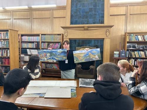 15 марта учащиеся 8 б класса с классным руководителем Хакимовой а. в. посетили детскую центральную библиотеку истории и культуры Санкт-петербурга. 02