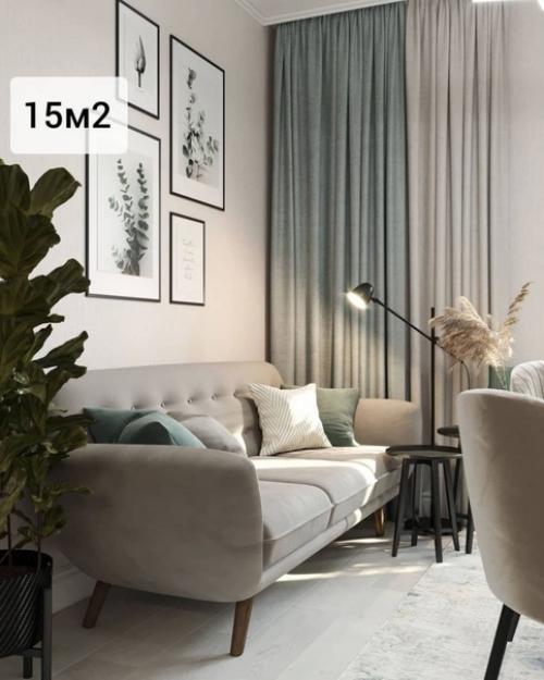 Отличное решение по дизайну в кухне - гостиной. 01