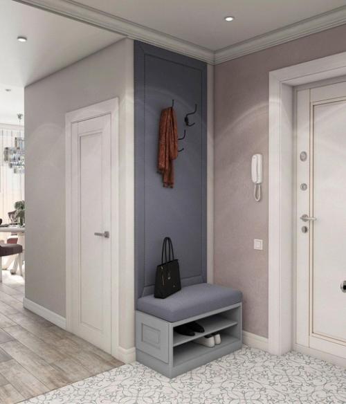 На фото представлены три варианта обустройства прихожей. 04