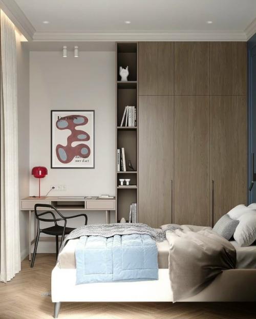 Иногда интерьер строится не на ярких элементах, а на общей атмосфере пространства. 05