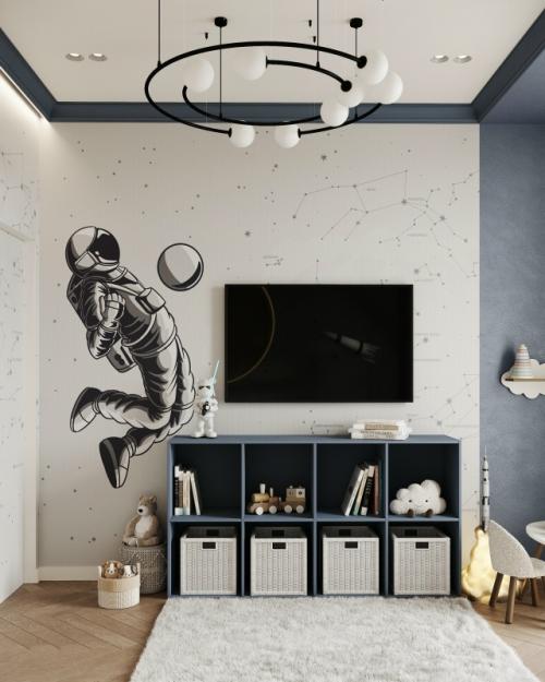Детская спальня для маленького космонавта. 04