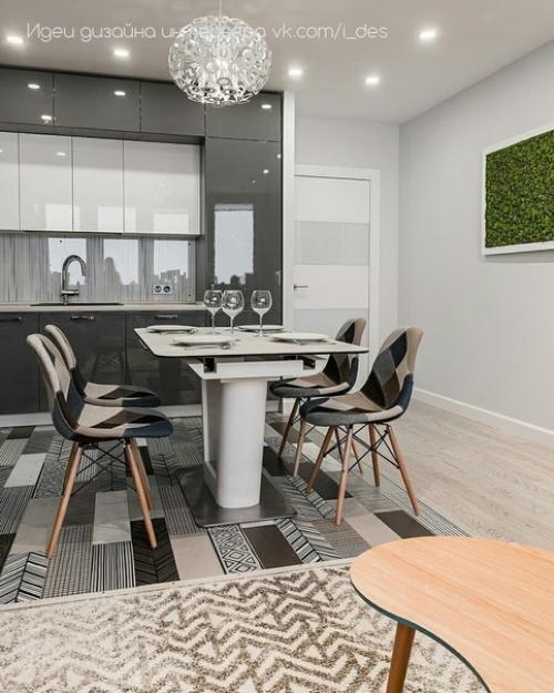 Реализация проекта кухни - гостиной. 02