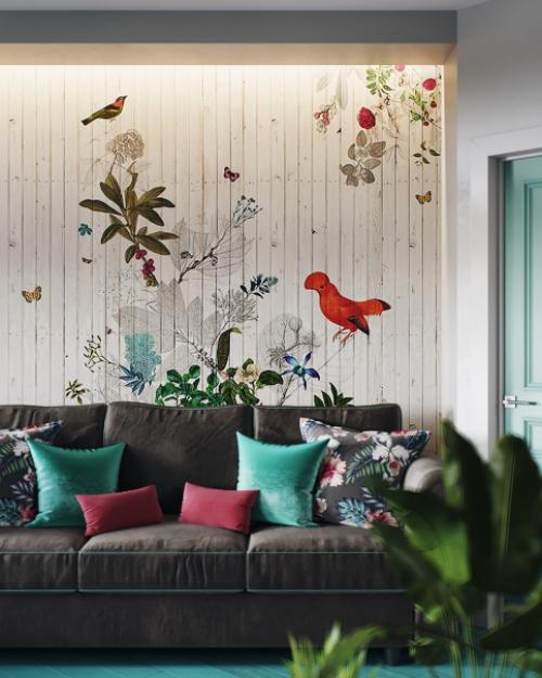 Гостиная и прихожая в проекте ботаника. 04