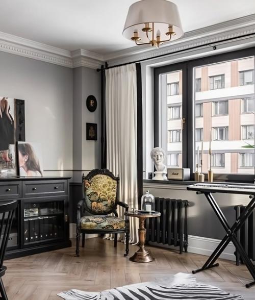 Эффектный интерьер трёхкомнатной квартиры. 01