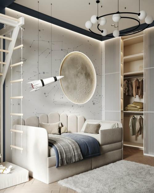 Детская спальня для маленького космонавта. 03