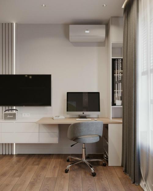 Проект 1-комнатной квартиры 34 м 2 в ЖК Селигер сити в Москве. 06