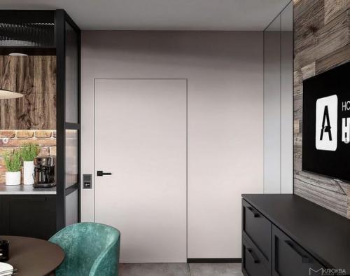 Яркий эклектичный интерьер кухни - гостиной площадью 15 кв. 02