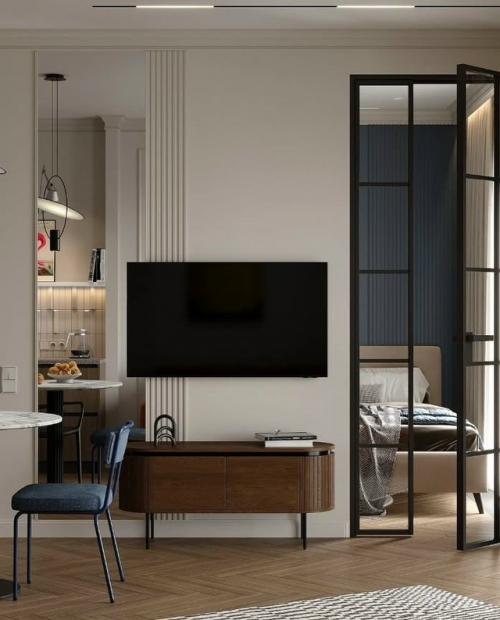 Иногда интерьер строится не на ярких элементах, а на общей атмосфере пространства. 04