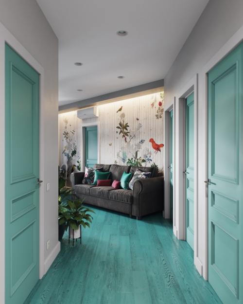 Гостиная и прихожая в проекте ботаника. 01
