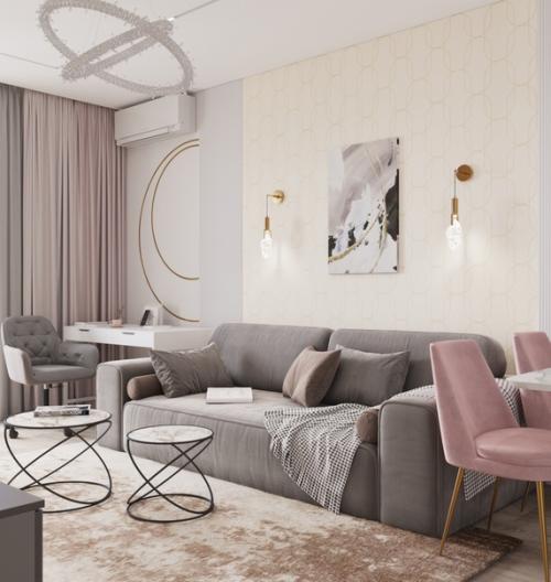 Кухня - гостиная в ЖК семья. 06