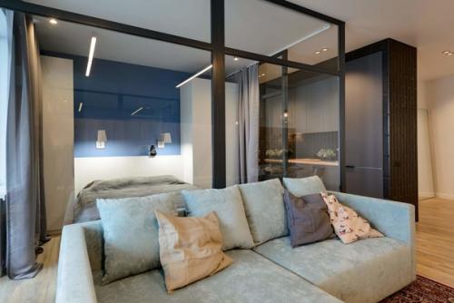 Квартира - студия.  Оцените идею зонирования спального места от 1 до 10. 08