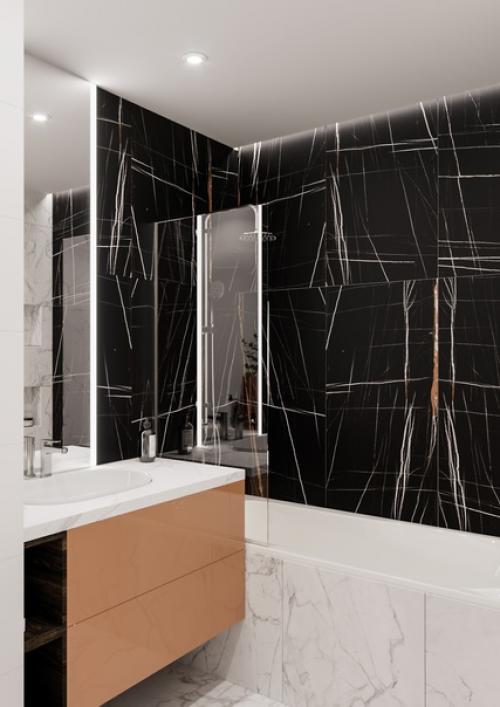 Проект Весенний.  Когда нашим заказчикам хочется ярких и контрастных деталей в интерьере мы этому рады. 06