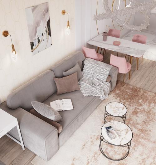 Кухня - гостиная в ЖК семья. 05