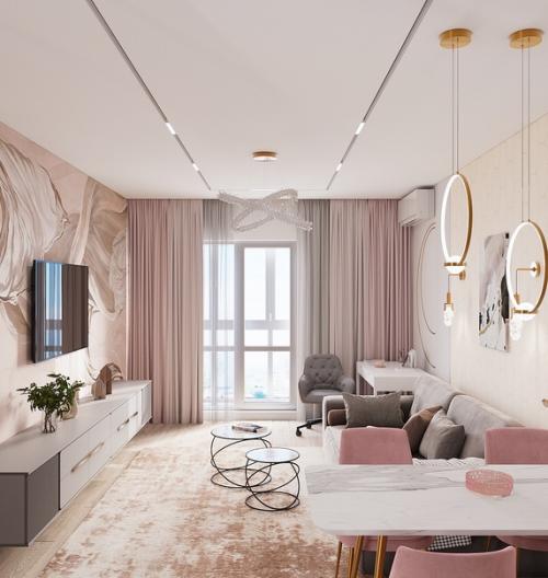 Кухня - гостиная в ЖК семья. 07