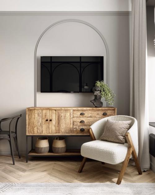 Парижская атмосфера в московской однокомнатной квартире. 02