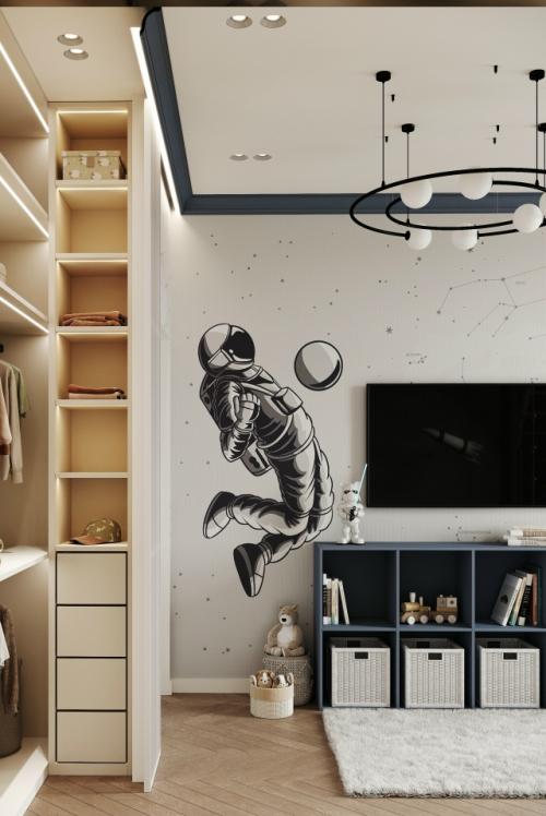 Детская спальня для маленького космонавта. 07