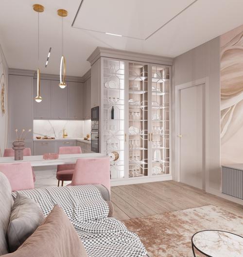 Кухня - гостиная в ЖК семья. 03