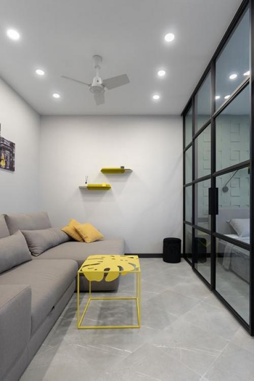 Лаконичный, стильный интерьер квартиры площадью 44 кв. 06