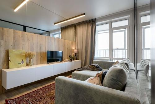 Квартира - студия.  Оцените идею зонирования спального места от 1 до 10. 09