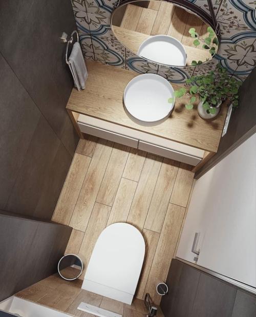 Небольшой санузел. Современный и стильный. 02