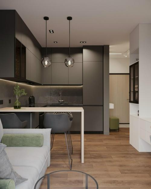 Проект 1-комнатной квартиры 34 м 2 в ЖК Селигер сити в Москве. 02