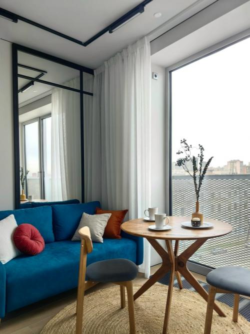 Интерьер 1-комнатной квартиры 34 м 2 в ЖК Logos в Москве. 01