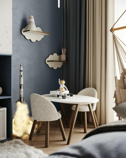 Детская спальня для маленького космонавта. 06