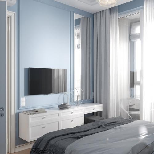 Чудесная легкая неоклассика в интерьере однушки площадью 48 кв. 04