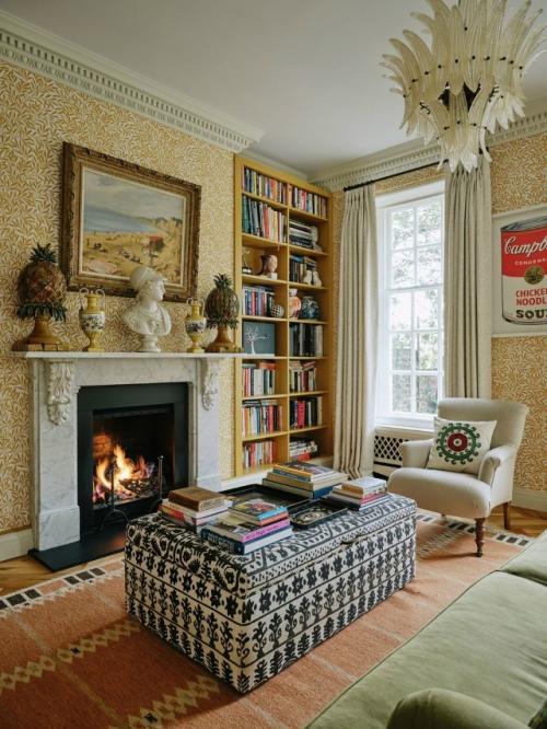 Лондонский особняк 1920-х: антиквариат, уорхол и коллекция стеклянных колокольчиков. 02