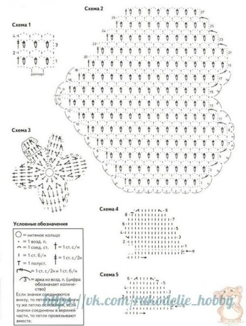 Вязаные цветы в горшочках. 01