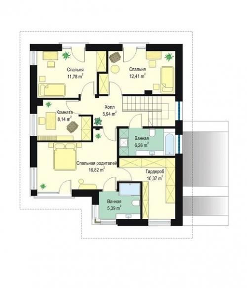 Коттедж европейского стиля. 03