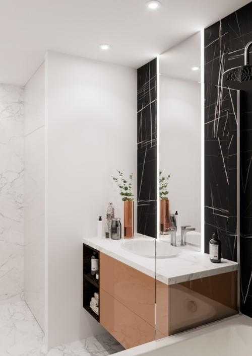 Проект Весенний.  Когда нашим заказчикам хочется ярких и контрастных деталей в интерьере мы этому рады. 07