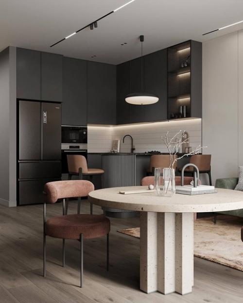 Интерьер современной однокомнатной квартиры. 03