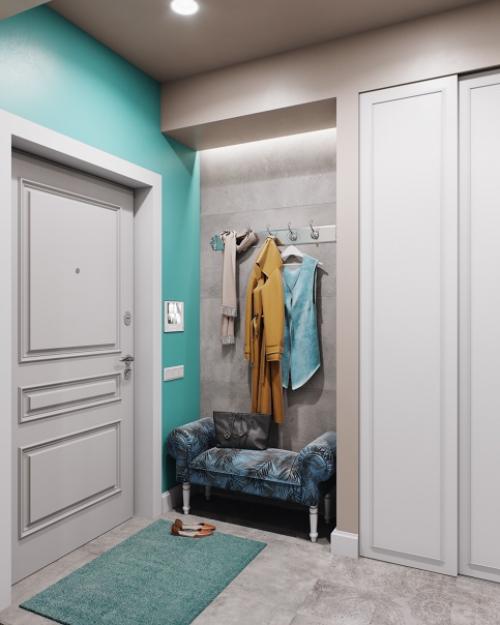 Гостиная и прихожая в проекте ботаника. 07