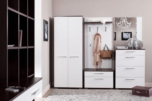 Дизайн прихожей в белом цвете. 05