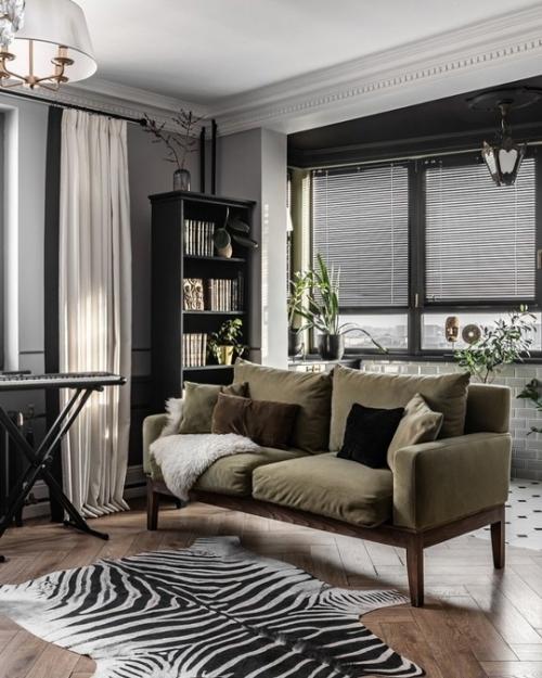 Эффектный интерьер трёхкомнатной квартиры. 02