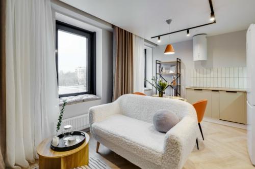 Интерьер квартиры - студии 28, 5 м 2 в ЖК город Дейли в Москве. 02