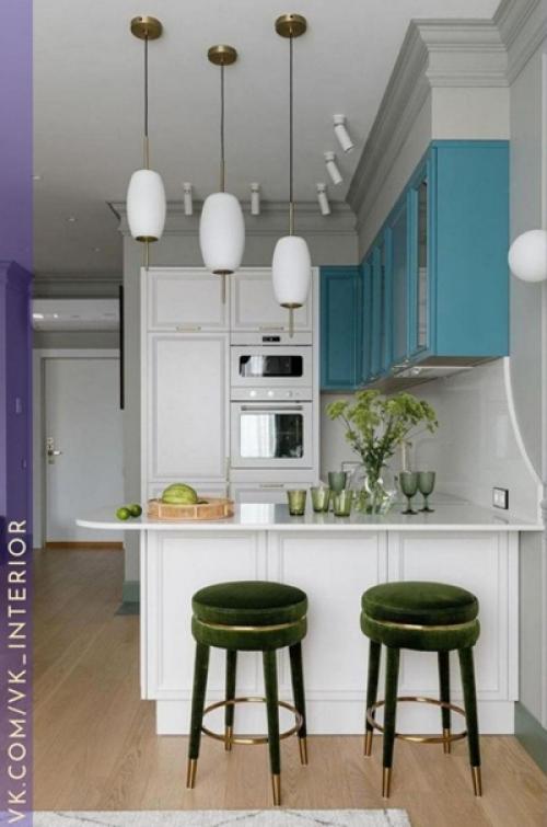 Дизайн квартиры. С голубыми акцентами. 02