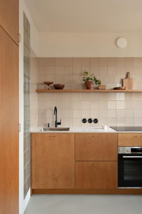 Интерьер квартиры - студии 30 м 2 в ретро стиле. 02