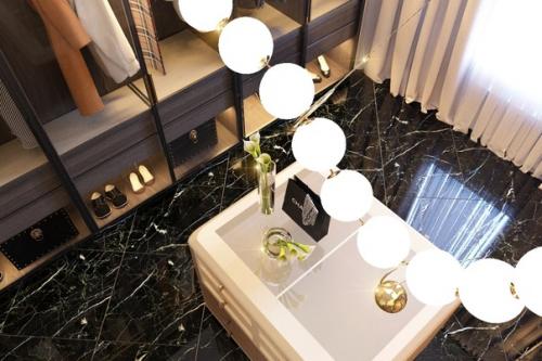 Элегантная спальня с гардеробом Жемчуг на Маленьком Черном Платье Коко Шаннель. 06