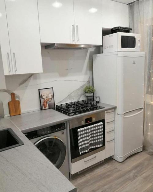 Отличное оформление. Для небольшой кухни. 03