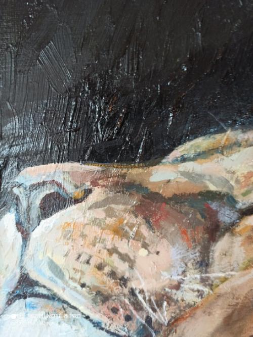 Нежность холст, масло, мастихин, кисть, мои пальцы. 02