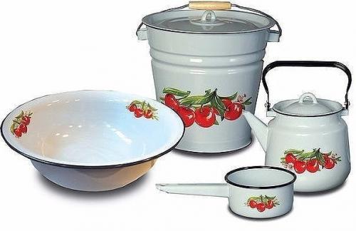 Советская посуда.  Эмалированные кастрюли. 07